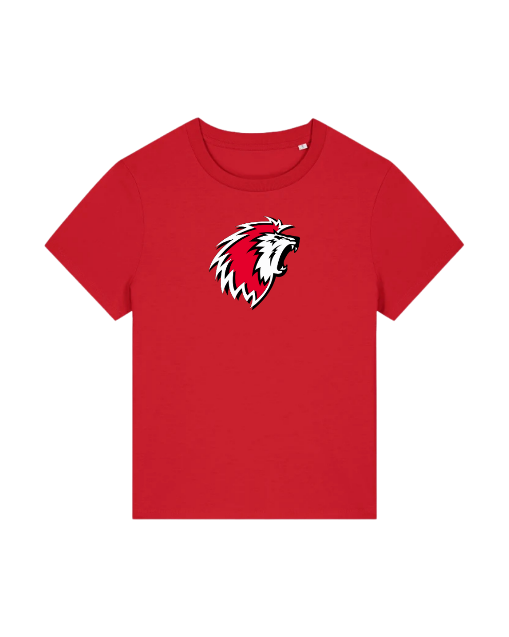 Grand lion t-shirt femme rouge