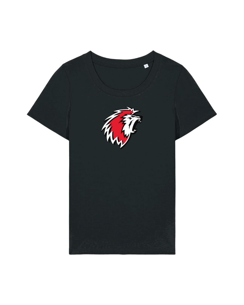 Grand lion t-shirt femme noir