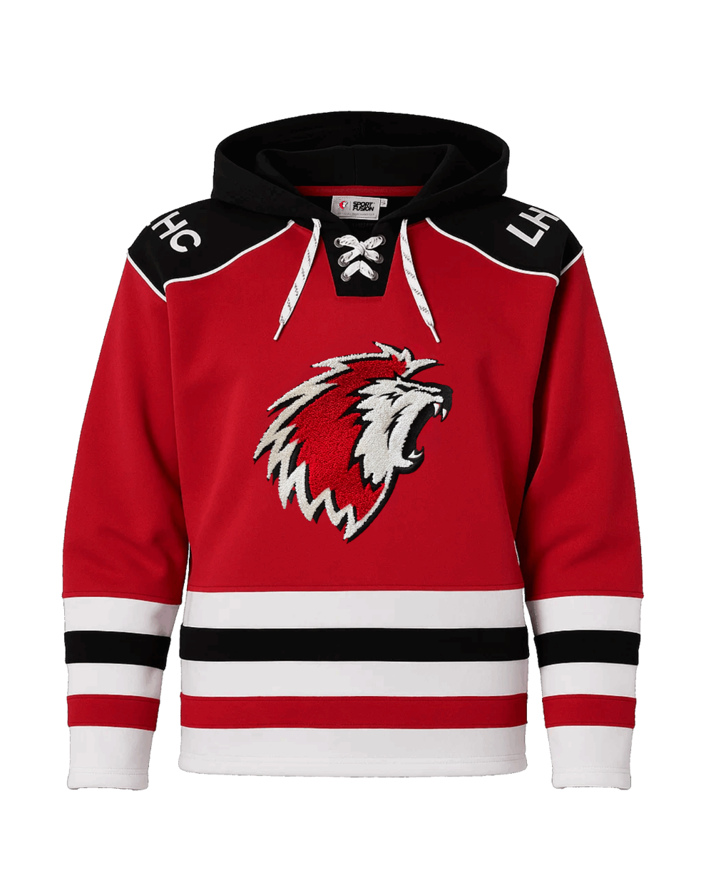 Rouge x blanc Lacet hoodie
