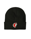 Bonnet noir broderie lion