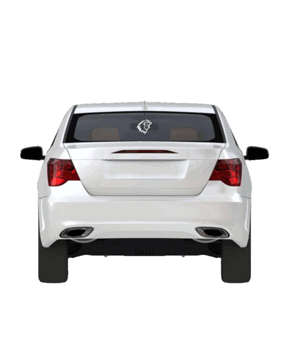 Rouge x Blanc Autocollant blanc