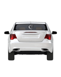 Rouge x Blanc Autocollant argent