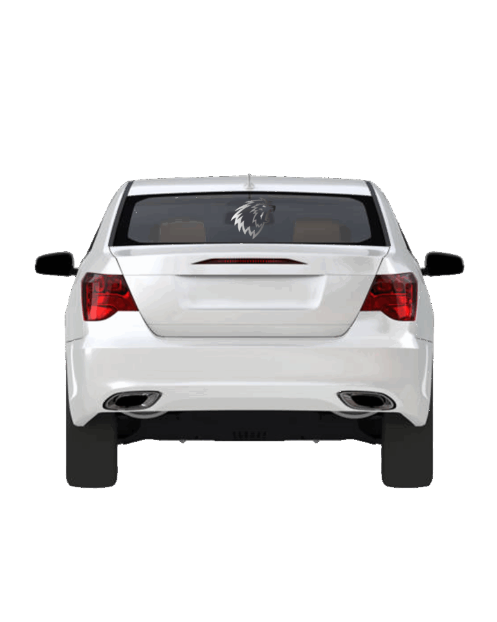 Rouge x Blanc Autocollant argent