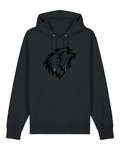 Grand Lion Hoodie noir embossé