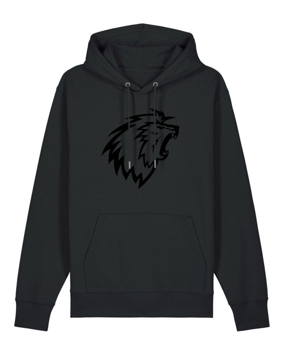 Grand Lion Hoodie noir embossé