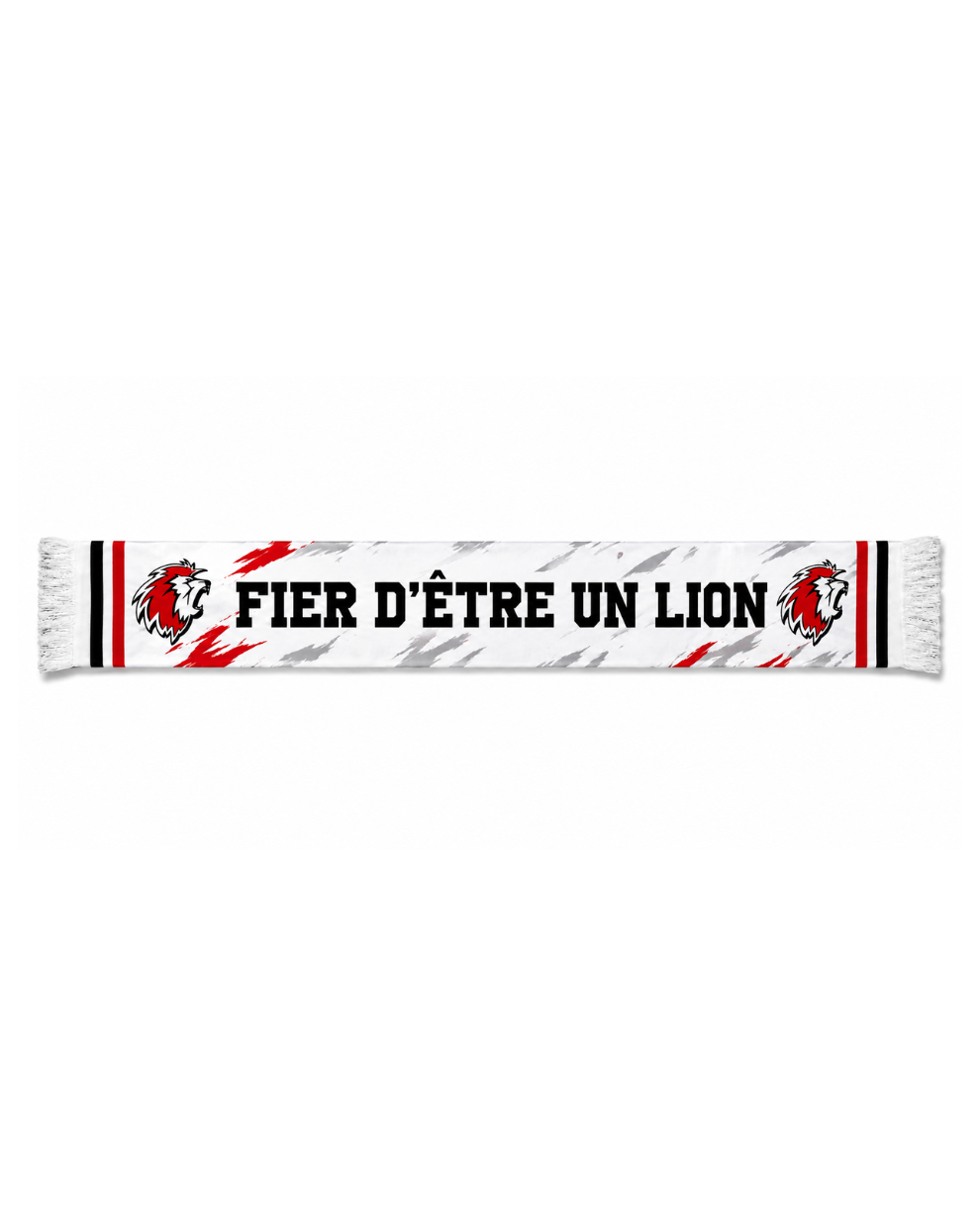 Écharpe fier d'être un lion blanche